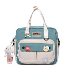 Kawaii Large Capacity Satchel For Travel, Cute Large Capacity Shoulder Bag For School, Kawaii Travel Satchel Tote, Kawaii Travel Tote Satchel, Kawaii Satchel Tote For Travel, Cute Large Capacity Shoulder Bag For Back To School, Back To School Kawaii Shoulder Bag With Adjustable Strap, Kawaii Shoulder Bag With Adjustable Strap For School, Cartoon Style Large Capacity School Bag