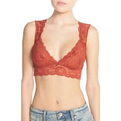 Free People 'Evangelina' Lace Bralette ($38) ❤ liked on Polyvore featuring intimates, bras, sunset pink, plunge bra, pink lace lingerie, transparent lingerie, lacy bras and see through lingerie London Winter Fashion, Nightgown Pattern, Diy Bra, Bralette Outfit, Lingerie Inspiration, Beach Dresses Summer, Beautiful Bra, Triangle Bralette