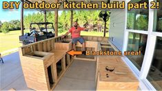 an outdoor kitchen built part 2