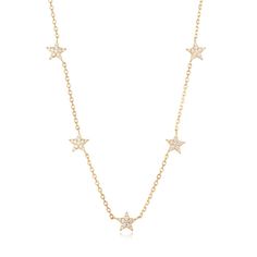 Vivian Grace Jewelry Necklace Pave Star Necklace White Crystal Necklace, Star Necklace Silver, Star Necklace Gold, Cubic Zirconia Necklace, Tiny Diamond, Crystal Stars, Chain Extenders, Layering Necklace, White Crystal