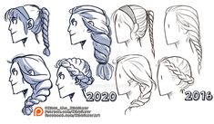 various hairstyles for the new year, including ponytails and braids in different styles