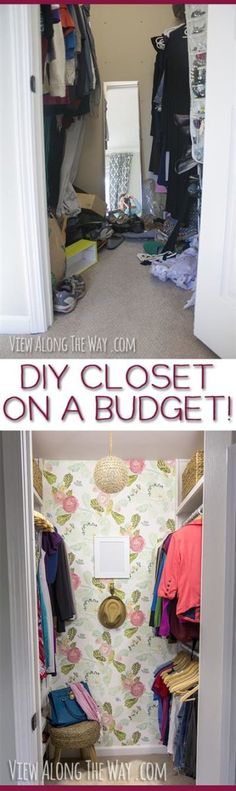 the closet is full of clothes and other things to do on a budget checklist