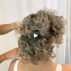 Up Dos For Curly Medium Hair, Easy Updo For Short Curly Hair, Easy Curly Hair Updo Tutorials, Shorter Curly Hairstyles, Curly Hair French Twist, Short Curly Hair Half Up Half Down, Curly Hair Easy Updo, Natural Curly Wedding Hair, Curly French Twist