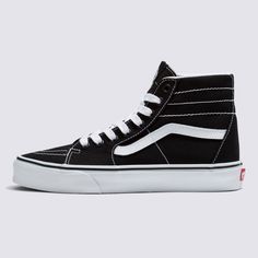 Vans Toddler, Vans Store, High Top Shoe, Vans Kids, Black And White Shoes, White Vans, Vans Sk8 Hi, High Top Vans, Black High Tops