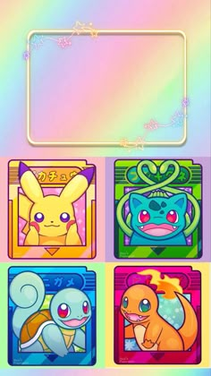 the pokemon wallpapers are all different colors