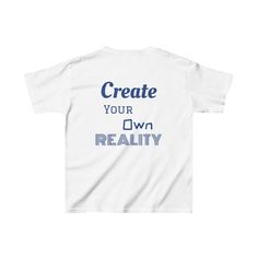 Create Your Own Reality t-shirt style. To see the front side vist the store by just clicking on the link. Time to create a daily favorite with the Bella Canvas 3001U short-sleeve jersey tee. Made with 100% airlume, pre-shrunk, combed and ring-spun cotton for total comfort. All tees come with a retail fit that is comfy in any setting and are made in the USA with imported fabric.  ... less Side View