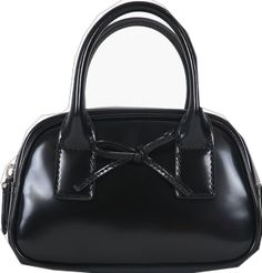 Elegant Leather Bags With Bow, Elegant Black Bag With Bow, Formal Black Bag With Bow, Black Formal Bag With Bow, Chic Black Bag With Bow, Formal Rectangular Bag With Bow, Black Rectangular Bag With Bow, Formal Top Handle Bag With Bow, Evening Top Handle Bag With Detachable Bow