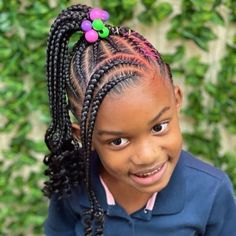 Girls Braided Hairstyles Kids, Black Kids Braids Hairstyles, Kids Braids, Lil Girl Hairstyles, African Hair Braiding Styles, Natural Hairstyles For Kids, Girls Natural Hairstyles, Quick Braided Hairstyles