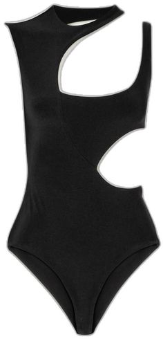 Fitted Solid Color Bodysuit With Cutout, Fitted Cutout Bodysuit, Fitted Cutout One-piece Bodysuit, Fitted Cutout Bodysuit In One-piece, Fitted One-piece Cutout Bodysuit, Fitted One-piece Bodysuit With Cutout, Fitted Cutout Swimwear For Night Out, Black Bodysuit, The Chic