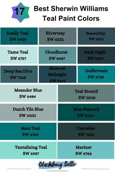 the best sherylin williams teal paint colors for walls and floors in different shades