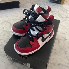 Brand New Kids Jordan’s Size 7c Red/Black/White Red High-top Sneakers For Playtime, Shoes Jordan 1, Jordan 11 Concord, Jordan Retro 7, Kids Jordan, Nike Air Jordan 5, Nike Air Jordan 6, Shoes Jordan, Jordan Red