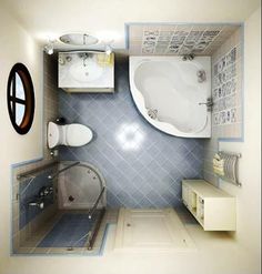 an image of a small bathroom remodeling on the pinterest page