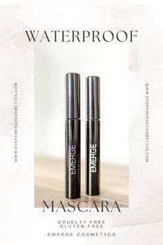 Our Luxury Waterproof Mascara in “Black” is cruelty free, gluten free, paraben free, and made in the USA.

Inspired by advancements in haircare technology, this 4-in-1 eye awakening mascara curls, volumizes, lengthens and sets lashes into place for all day wear. The ergonomic brush is designed to fit the contour of the eyes to individually coat each lash for maximum volume impact. Intense color pigments deliver luxurious drama.

4-in-1 mascara
Ergonomic curved brush
Keratin fortified Mascara Primer, Mascara Tips, Cosmetic Shop