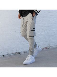 Men Youth Pants, Men's Casual Pocket Fashion Cargo Pants Urban Joggers With Pockets, Khaki Jogger Trousers With Side Pockets, Urban Style Gray Pants For Outdoor, Urban Gray Pants For Outdoor, Urban Gray Cargo Pants, Urban Straight Leg Joggers With Side Pockets, Fashion Cargo Pants, Pockets Fashion, Medical Professionals