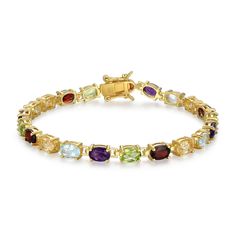 PRICES MAY VARY. CLASSIC LINES – You'll love the exquisite styling of this exclusive piece from our Amazon collection. With real gemstones in five different hues, our bracelet is as colorful as it is luxurious. Elegant ovals sit side by side in four-prong settings. A locking clasp ensures secure wear all day long DECADES OF EXCELLENCE – Morgan & Paige is a family-owned small business based in Dallas, USA, serving customers for over 40 years. Our collection of styles offer a touch of elegance and Luxury Multi-stone Tennis Bracelet For Anniversary, Elegant Multi-stone Oval Tennis Bracelet, Elegant Oval Multi-stone Tennis Bracelet, Elegant Multicolor Tennis Bracelet For Anniversary, Classic Gold Multi-stone Bracelets, Gold Multi-stone Tennis Bracelet, Elegant Multi-stone Bracelets For Anniversary, Elegant Multicolor Multi-stone Gold Bracelet, Elegant Multi-stone Bracelet For Anniversary