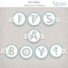 it's a boy printable banner