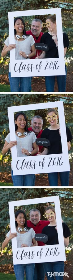 two people holding up a sign that says class of 2016