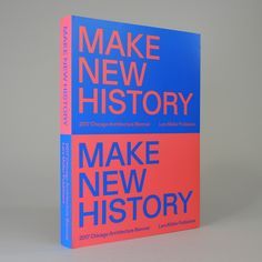 a book with the title make new history written in bold blue and red font on it