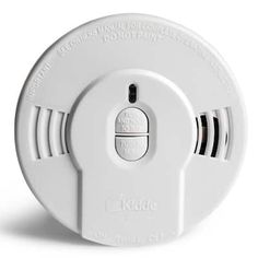 This Kidde 10-Year smoke detector is easy to install and alerts your family when fire or smoke is detected in your home. Smoke alarms should be placed outside each sleeping area and on every level of the home. This alarm is powered by a 10-Year sealed-in, non-replaceable long life lithium battery. No hardwire installation required and no need to change the batteries over the 10-year life of the alarm. Simply replace the entire unit after 10-years. Fire Alarms Home, Green Led Lights, Safety Lights, Electronic Recycling, Sensors Technology, Green Led, Battery Backup, Fire Safety, Modern Ceiling Light