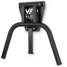 the front end of a black bicycle rack