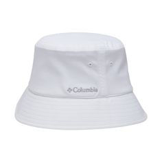 The Columbia� Pine Mountain� Bucket Hat delivers style and comfort for your outdoor adventures. This classic bucket hat offers a bit of shade, while delivering those vintage vibes. Made from 96% polyester/4% spandex, the Pine Mountain Bucket Hat has just enough stretch to provide a secure, comfortable fit. Imported. Manufacturer style #: 1714881.    96% polyester/4% spandex;    Integrated stretch;    Classic styling; Bucket Hat White, Pine Mountain, Sun And Rain, Nike Sale, Leggings Sale, Hoodies For Sale, Columbia Sportswear, Hat Making, Damaged Skin