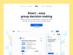 an image of a website page with the words smart easy group decision making on it