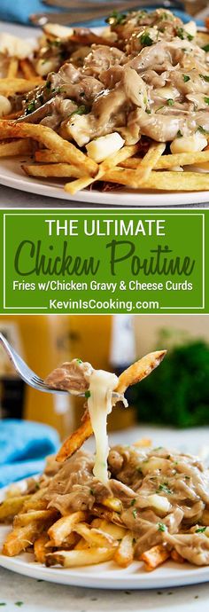 the ultimate chicken poutine fries with gravy and cheese