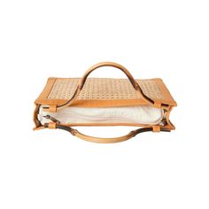 The Reece handbag is the perfect summer stand-out piece! Features distinctive design elements using a unique combination of wicker, lambskin leather, and bamboo handles. Includes a removable inner cotton lining with zipper closure. Product Overview: Materials: Wicker, bamboo, lambskin leather and cotton Size: 10” x 11” Chic Woven Leather Rattan Shoulder Bag, Modern Straw Bag With Bamboo Handle For Vacation, Leather Straw Bag With Top Carry Handle For Vacation, Modern Summer Straw Bag With Bamboo Handle, Modern Summer Bags With Bamboo Handle, Beige Leather Shoulder Bag With Bamboo Handle, Modern Natural Shoulder Bag With Bamboo Handle, Everyday Bamboo Handle Basket Shoulder Bag, Leather Straw Bag With Bamboo Double Handle