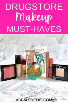 These drugstore beauty must-haves are essential favorites for your makeup routine. From foundation, concealer and highlighter to blush, lip gloss and mascara, these drugstore picks are tried and true affordable favorites. #beauty #makeuproutine #makeuptips #drugstoremakeup #makeupproducts #mascara Lip Gloss And Mascara, Minimalist Makeup Routine, Basic Makeup Kit, Drugstore Concealer, Drugstore Makeup Tutorial, Drugstore Foundation, Safe Skincare, Makeup Must Haves