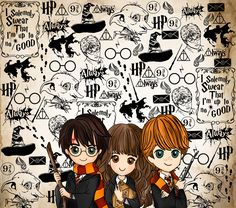 harry potter and hermione's hogwarts wallpaper with the characters