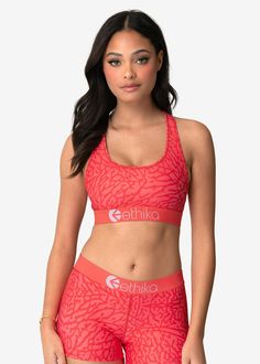 PRINTED PATTERNS on Our Popular SubZero Fabric
High Impact Bra
Double Layered Front Panel
Racer Back Straps
Moisture Wicking - Hyper Cooling Fabric
High Profile Ethika Band
Tonal Topstitching
78% Polyester 22% Spandex Ethika Womens Outfit, Canada Trip, Womens Sports, Cute Everyday Outfits, Great Hair, Casual Style Outfits, Style Outfits, Racer Back, Back Strap