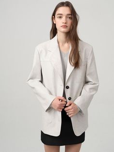 This is an eco-leather jacket with casual details such as outer pockets and yoke lines, but the luxurious color and texture allow it to be worn both femininely and casually. It is designed to be comfortable for movement as it is mid-hip length and has a slit at the back. - Practical thanks to the square pocket on the front- Create a feminine mood with a large collar and V-neck- Open and close with button Square Pocket, Hip Length, Leather Jacket, Jackets & Coats, V Neck, Texture, Collar, Square, Clothes For Women