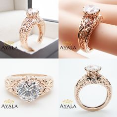 14K Rose Gold Filigree Right Hand Ring Antique inspired Diamond Ring Rose Gold Fine Jewelry With Intricate Design For Wedding, Rose Gold Rings With Intricate Design, Luxury Rose Gold Wedding Ring With Intricate Design, Rose Gold Diamond Promise Ring With Intricate Design, Heirloom Rose Gold Diamond Ring With Intricate Design, Luxury Intricate Design Rose Gold Wedding Ring, Rose Gold Intricate Design Diamond Promise Ring, Rose Gold Intricate Design Promise Ring, Rose Gold Diamond Ring With Intricate Design