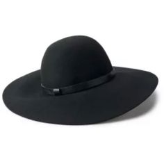 Wool/ Felt Wide Rim Black Floppy Hat Everyday Black Brimmed Felt Hat, Black Wide Brim Felt Hat For Everyday, Black Felt Hat With Short Brim For Everyday, Casual Black Fedora For Everyday, Black Brimmed Fedora For Everyday, Black Fedora With Curved Brim For Everyday, Black Curved Brim Fedora For Everyday Wear, Everyday Black Brimmed Fedora, Black Curved Brim Sun Hat For Fall