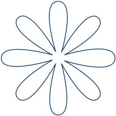 the outline of a flower is shown in blue