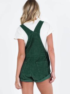 Overalls  Princess Polly Tall     100% cotton   Cord material   Adjustable shoulder straps   Button fastening at hips   Chest pocket   Non-stretch   Unlined Khaki Overalls, Friday Outfit, Suspender Pants, Corduroy Shorts, Playsuit Romper, Overalls Women, Rolled Hem, Casual Tank Tops, Type Of Pants