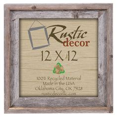 Rustic Reclaimed Barn Wood 12x12 (2) Wall Frame Image 1 Signature Picture Frame, Barn Wood Wall, Grey Picture Frames, Picture Frame Gallery, Barnwood Wall, Picture Frame Sizes, Pallet Designs, Rustic Frames, Wall Frame