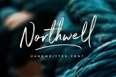 the handwritten font that is used to create this type of logo for northwell