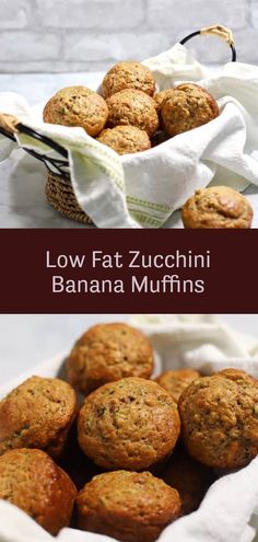 Low Fat Zucchini Recipes, Banana Zucchini Muffins Healthy, Low Fat Muffins Healthy, Low Fat Muffin Recipes, Low Fat Banana Muffins, Low Fat Muffins, Healthy Zuchinni Muffins, Low Calorie Chocolate Zucchini Muffins, Low Fat Breakfast