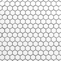 white hexagonal tiles are shown in this image