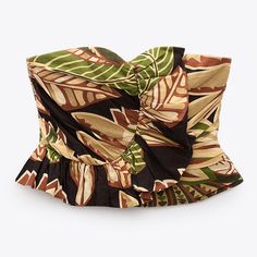 Nwt. Zara Multicolored Linen Blend Printed Ruffled Strapless Top With Asymmetric Neckline, Front Self Ruffle, Smocked Elastic Detail At Back, Side Hidden In-Seam Zipper Closure. Size S. Ref. 2717/144. Pit To Pit 14,5" Flat, Length 11". 1064 Chic Bandeau Tube Top With Floral Print, Chic Strapless Floral Print Top, Chic Strapless Top With Floral Print, Chic Multicolor Bandeau Tube Top, Chic Multicolor Bandeau Top, Chic Floral Print Tube Top For Vacation, Chic Multicolor Tube Top For Beach, Chic Brown Strapless Top, Brown Tube Top For Summer