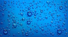 drops of water on a blue background