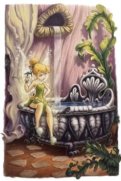 Queen Clarion, Nostalgia Art, Peter Pan And Tinkerbell, Fairy Drawings