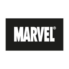 the logo for marvel is shown on a black and white background