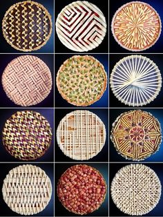 many different types of baskets are shown in this collage, including one that has been made out of woven material