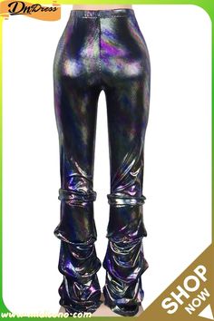 Colour Elastic Fly Mid Draped Solid Boot Cut Pants Fitted Purple Disco Bottoms, Purple Disco Bottoms, Disco Style Stretch Pants For Fall, Fall Disco Stretch Pants, Stretch Disco Pants For Fall, Fall Season Stretch Disco Pants, High Waist Disco Bottoms For Fall, Boot Cut Pants, Valentines Lingerie