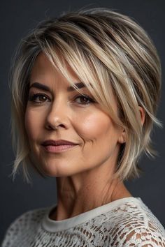 Short Spiked Hair For Women, Hair For 50 Year Old Women, Choppy Bob Haircuts For Fine Hair, Choppy Messy Short Hair, Hot Mom Haircut, Short Edgy Haircuts, Love Hairstyles, Fine Flat Hair, Layered Haircuts For Medium Hair