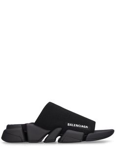 Find BALENCIAGA 30mm Speed 2 Knit Slide Sandals on Editorialist. 30mm Heel . Synthetic knit Upper. Logo details. Sculpted rubber sole Balenciaga Women, Ski Accessories, Loafer Mules, Mule Sandals, Sports Accessories, Flat Espadrilles, Swim Accessories, Sandals Black, Heeled Loafers