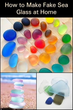 how to make fake sea glass at home with pictures and instructions on how to use them