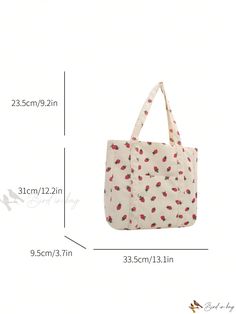 Bird in Bag - Womens Stylish Minimalist Printed Fabric Tote Bag with Zipper Opening, Spacious Capacity, Ideal for Everyday Casual Use Casual Bags With Zipper Closure For Daily Use, Trendy Rectangular Canvas Bag With Zipper, Trendy Rectangular Canvas Bag With Zipper Closure, Versatile Canvas Bag With Zipper For Daily Use, Versatile Canvas Bag With Zipper Closure, Versatile Daily Canvas Bag With Zipper, Versatile Canvas Bag With Zipper Closure For Daily Use, Trendy Canvas Bag With Zipper Pocket For Daily Use, Casual Rectangular Canvas Bag With Zipper